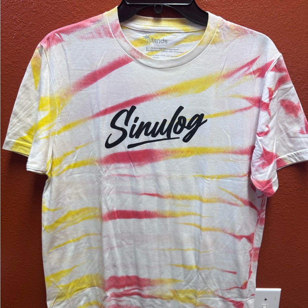 Tie-Dye Short Sleeve Tee - Red and Yellow